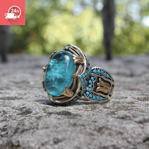 Nhẫn nam nữ đa năng hai màu khắc khí chất cổ điển