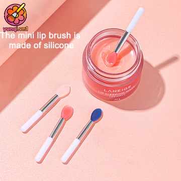 【yunqi】cọ trang điểm cầm tay. Mặt nạ môi mini cọ môi cọ silicon đựng son môi