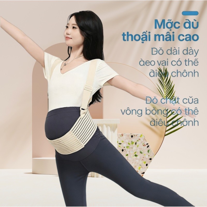 Đai nâng đỡ bụng bầu cao cấp,giảm đau lưng hiệu quả,nâng đỡ vùng bụng trước, thoáng khí dễ chịu,hạn chế rạn da