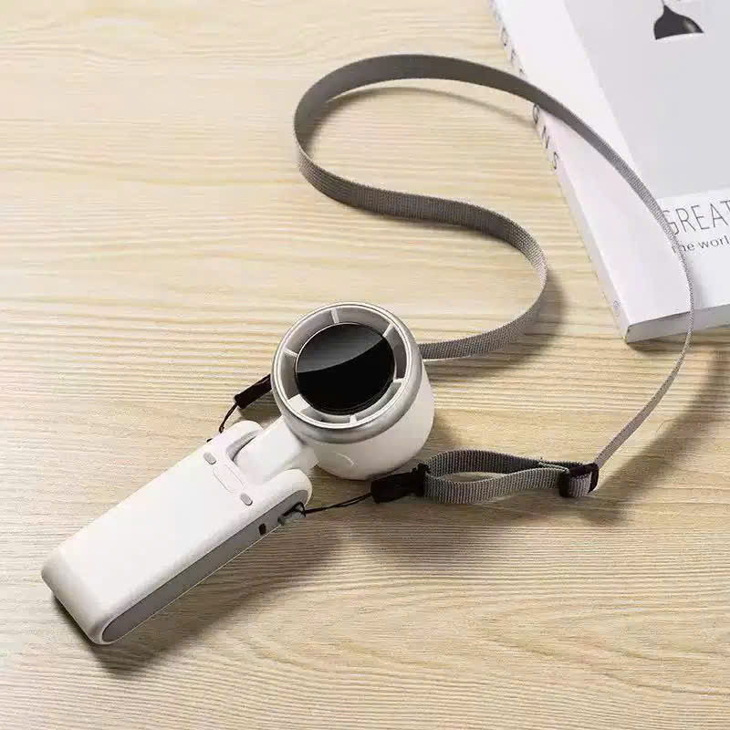 𝐓𝐞𝐜𝐡 𝐒𝐭𝐨𝐫𝐞 Quạt cầm tay Siêu Nhỏ màn hình led Dung Lượng Pin 4000 mAh Có thể gấp 180 độ Quạt Mini Cầm Tay 5 số gió