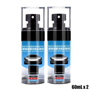 Windshield Oil Film Remover 60ml Car Windshield Cleaner 2X Automotive Stain Remover for Daily Use Degreaser haoyisvn