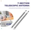 2 Chiếc 7 Phần AM Radio, FM, Ăng Ten Mở Rộng Tivi Trên Không Dài 66CM