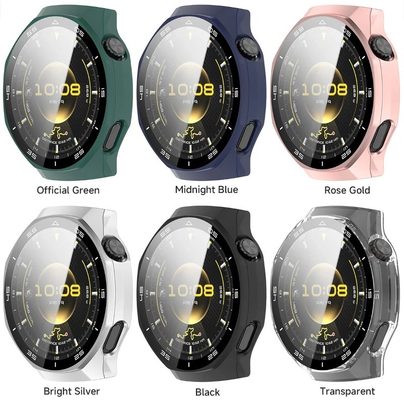 Ốp Bảo Vệ Có Màn Hình Kính Cường Lực Bảo Vệ 2 Trong 1 Cho Huawei Watch GT 6 Pro Ốp Lưng Cho Huawei Watch GT6Pro 46MM Vỏ Đồng Hồ Phụ Kiện