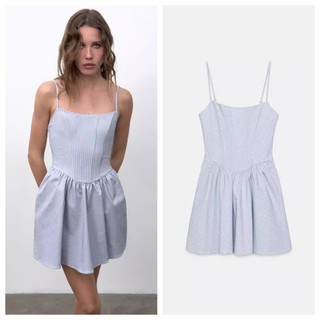 Đầm cổ tròn kiểu dây kéo ZA 2180337