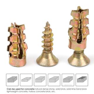 [Vận chuyển nhanh] Bu lông neo sắt mạ kẽm mở rộng bằng đá cho đá dày 15mm +, thiết kế lồng vào nhau với chất liệu chống rỉ sét, Bộ 5 / 10 / 20 để cải tạo gia đình