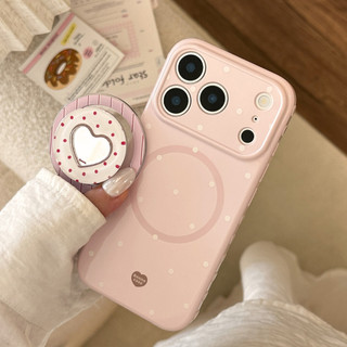 [Sheren] Ốp Điện Thoại Chấm Bi Kem Thích Hợp Cho i17 16 15 14 13 12 11 pro max Vỏ Bảo Vệ Chống Sốc