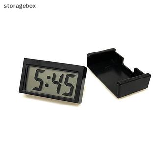 [Hộp lưu trữ] Bảng điều khiển ô tô Mini Kỹ thuật số Clo Xe tự dính với màn hình hiển thị ngày thời gian LCD Đẹp