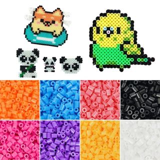 PICESTADIO 500 Chiếc 5mm Cầu Chì Hạt, Máy ép Nhiệt Handmade Handmade DIY Perler Hạt, Quà Tặng Độ Trong Suốt Cao Pixel Xếp Hình Hạt Sắt Đồ Chơi Trẻ Em