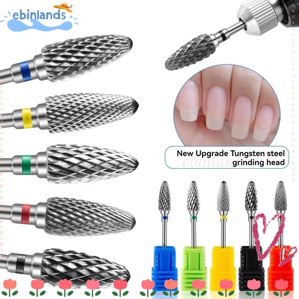 Đầu mài thép làm móng tay EBINLANDS, mài|Phụ kiện đánh bóng Loại bỏ đầu mài móng tay, Dụng cụ làm móng đầu ngô da chết bền bỉ