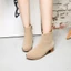 VNMZZG34-43 Size Lớn Da Lộn Bên Dây Kéo Ngón Chân Tròn Martin Knight Giày Bốt Ngắn Sàn Diễn Giày