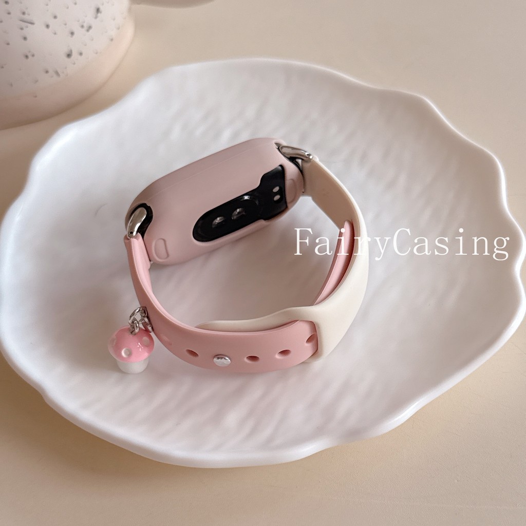 Ốp Lưng + Dây Đeo Silicon Cho Xiaomi Mi Band 10 9 8 Nfc Dây Đeo Tay Cao Su NFC Dây Đeo Tay Cho Mi Band 10Ceramic Phụ Kiện