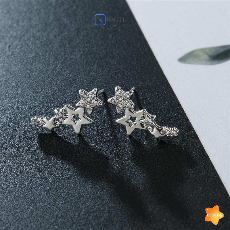 [KvJJL-t] 1 Cặp Bán Chạy Đơn Giản Ngôi Sao Nữ Thả Bông Tai Kim Cương Giả Sáng Bóng Tinh Tế Đa Năng Bông Tai Nữ Trang Sức Thời Trang Mới