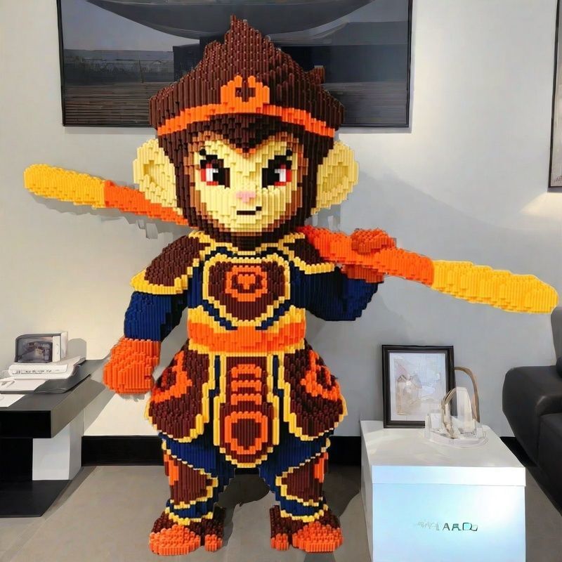 Thần Thoại Vua Khỉ Kích Thước Lớn Khối Xây Dựng Đồ Chơi Trẻ Em Câu Đố Handmade Quà Tặng Đồ Trang Trí