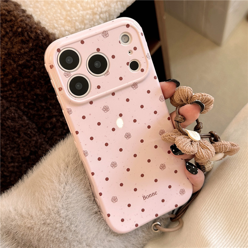 Ốp điện thoại TPU họa tiết hoa chấm chấm cho iPhone 17 Pro Max 16 pro max