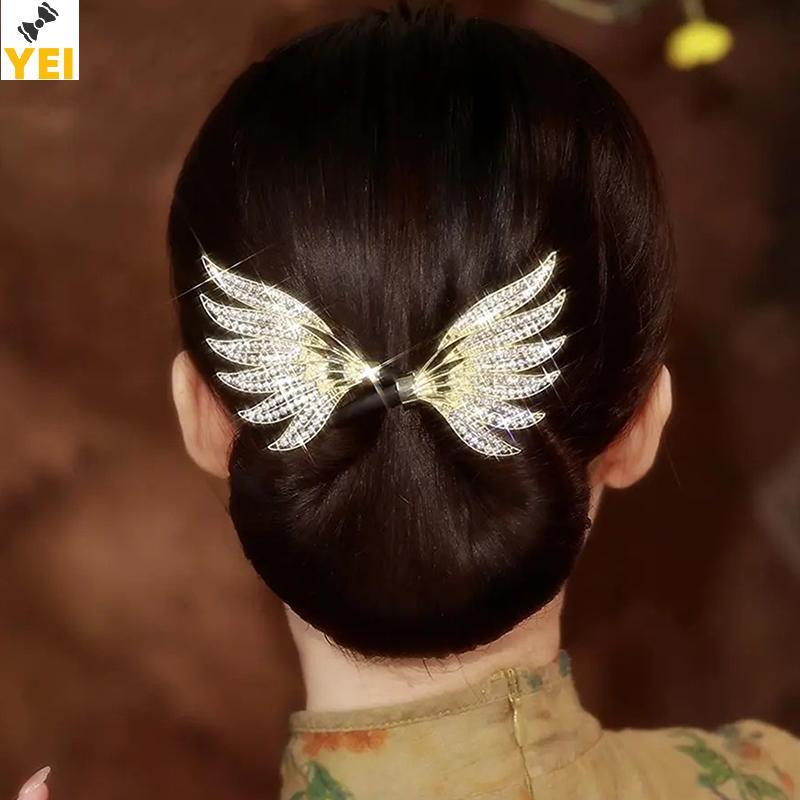 < YEI > Đuôi Cá Voi Kim Cương Giả Hoa Tóc Bun Maker Gói Dây Buộc Tóc Lười Uốn Tóc Phụ Kiện Tóc Dụng Cụ Tạo Kiểu Tóc Mới