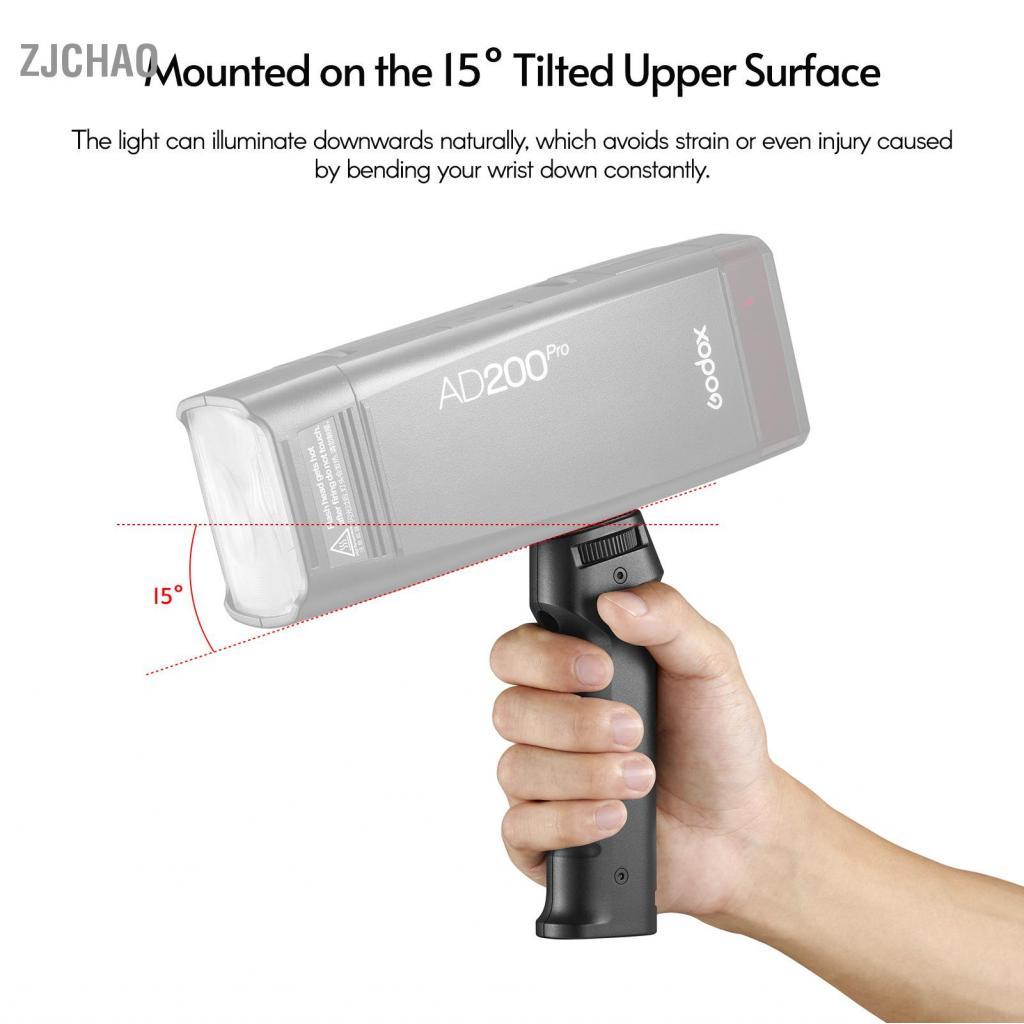 zjchao Godox FG-100 Flash Grip Tay cầm máy ảnh Speedlite với vít 1/4 inch Tương thích AD100pro AD200pro AD300pro và lỗ ren đèn LED khác