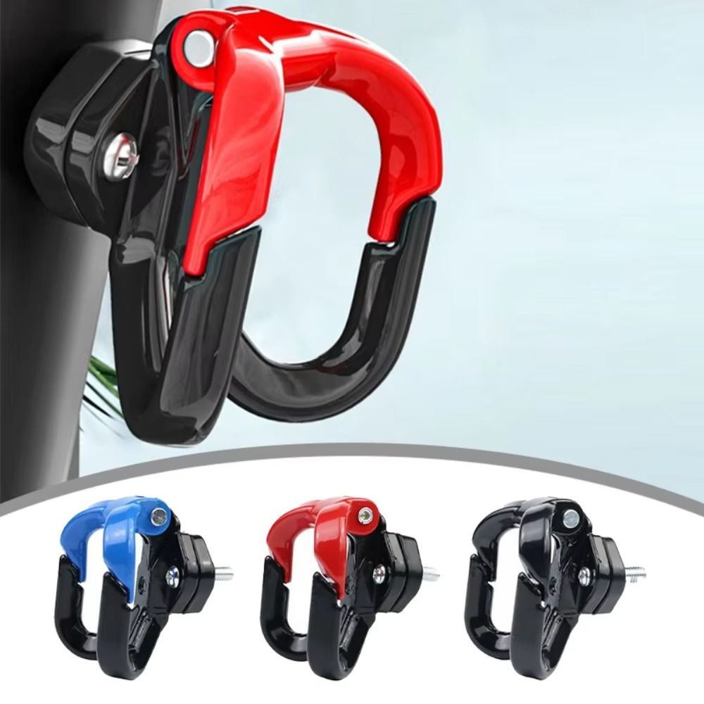 Móc mũ bảo hiểm xe máy JSJJING, Giá đỡ mũ bảo hiểm móc đôi bằng hợp kim nhôm, Công cụ lắp đặt mới Khóa chống trộm Hai chìa khóa Mũ bảo hiểm xe máy Túi cầm tay