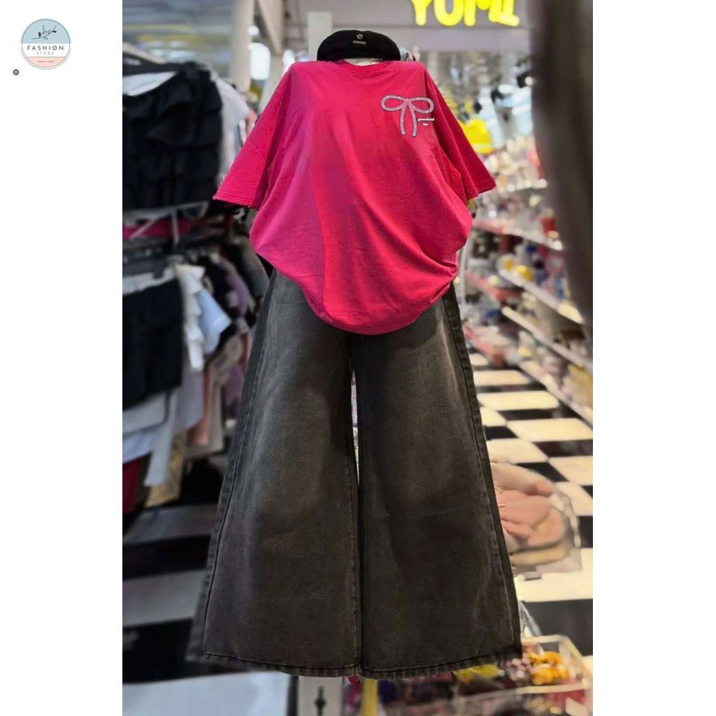 Áo phông cotton thụng phong cách Hàn Quốc,  đang xả hàng hình nơ-quanao94
