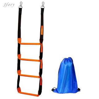 Thang dây thuyền Jfory làm từ polyester và thép không gỉ, dễ gấp gọn, phù hợp leo núi và hỗ trợ bơi lội trên bơm hơi