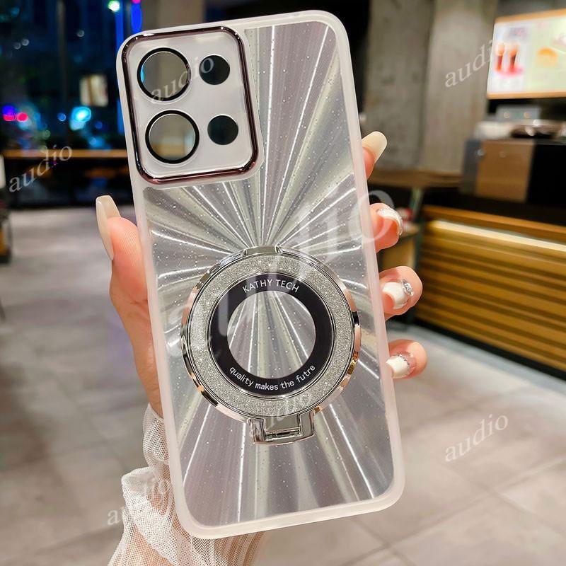 Vivo Y31d 4G Sang Trọng Gradient Bling Long Lanh Giá Đỡ Nhẫn Dành Cho Vivo Y31d y31d VivoY31d vivoY31d 4G 2026 Với Full Ống Kính Máy Ảnh Phim Bảo Vệ Lấp Lánh Bling Giá Đỡ Từ Tính