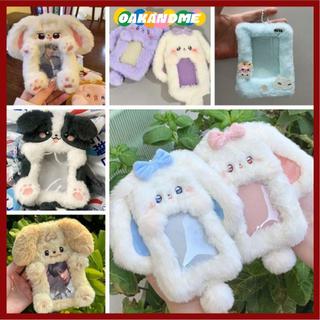 [Giao hàng từ Việt Nam] Photocard OAKANDME, Thỏ tai lớn đa chức năng / Hộp đựng thẻ ảnh Collie viền, Thỏ / Chó / Mèo sang trọng chất lượng cao Văn phòng trường học