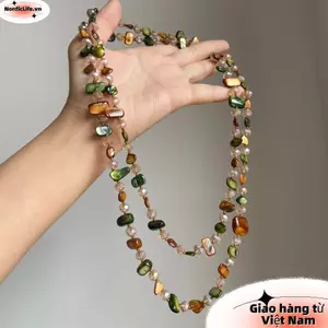 Vòng cổ dài NordicLife phong cách boho nhiều màu sắc, phù hợp layering.
