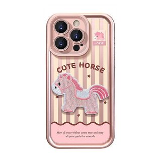 Thêu Pony Dây Thích Hợp Cho 17promax Vỏ Điện Thoại iphone15 Nữ Mới 16 Dễ Thương Chống Sốc 14