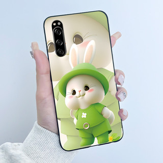 Dành Cho Sony Xperia 5 Ốp Lưng Sang Trọng Dễ Thương Thỏ Tình Yêu Ngộ nghĩnh Màu Đen Silicon Mềm TPU Bảo Vệ Mặt Sau Cho Sony Xperia5 Vỏ Điện Thoại