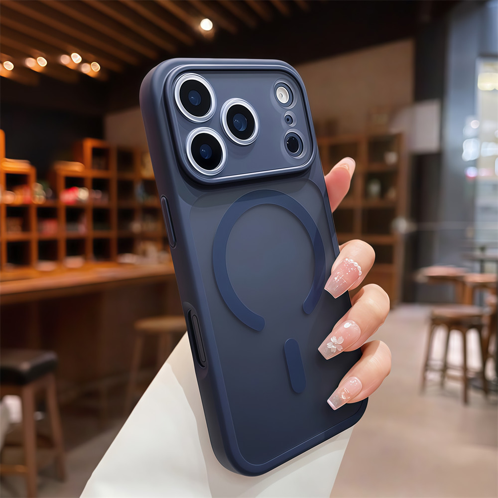 Ốp điện thoại từ tính tức thì nhạy cảm cho da 2 trong 1 cho iPhone 17 Pro Max 13 14 15 16 pro max Phim bảo vệ gương chống rơi Vỏ mềm bảo vệ điện thoại