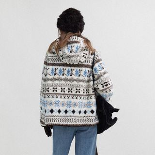 Glacier Snowman Phil Island Giả Cừu Len Dày Có Mũ Trùm Đầu Nữ Thu Đông Cotton Áo Khoác Đệm Phong Cách Mới Ấm Cotton Áo Khoác