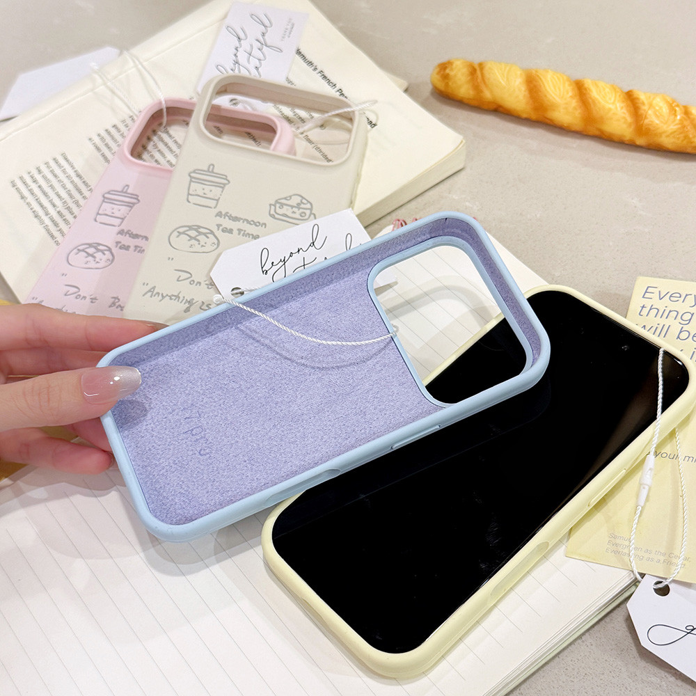 Trà Chiều Silicon Lỏng Ốp Lưng Điện Thoại iPhone 17 Pro Max 17 Air 16 Plus 15 14 13 12 11 Vỏ Bảo Vệ Chống Sốc