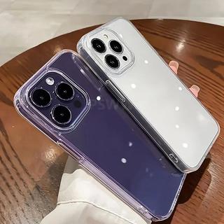 Ốp điện thoại acrylic linh hoạt trong suốt cho iPhone 16 15 14 ProMax 13 Pro 13ProMax 11Pro 7Plus 8Plus XR XS MAX 13 12 Pro T05