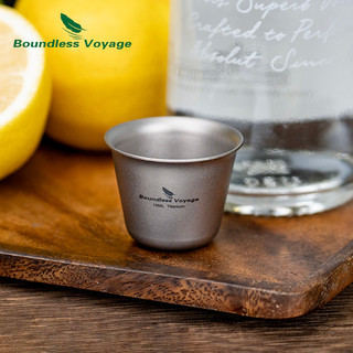 Boundless Voyage Titan Mini Wine Teacups Bộ 3 món Cốc uống nước di động Whisky Cup Cắm trại ngoài trời Drinkware Ti30309D