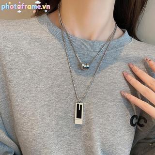 Khung Ảnh Thời Trang Hai Lớp Dây Chuyền Nelace Phong Cách Vintage Màu Vàng Dành Cho Nữ