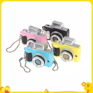 Máy Ảnh Kỹ Thuật Số Mini Mẫu 1: 12 Nhà Búp Bê Camera LED Flash Móc Khóa Trang Trí Đồ Chơi Không
