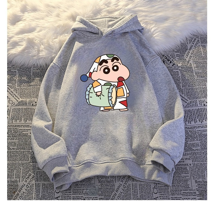 Retro Crayon Shin Chan Áo Khoác Trẻ Em Xuân Thu Dài Tay Dáng Rộng Hoạt Hình Dễ Thương Top ﻿