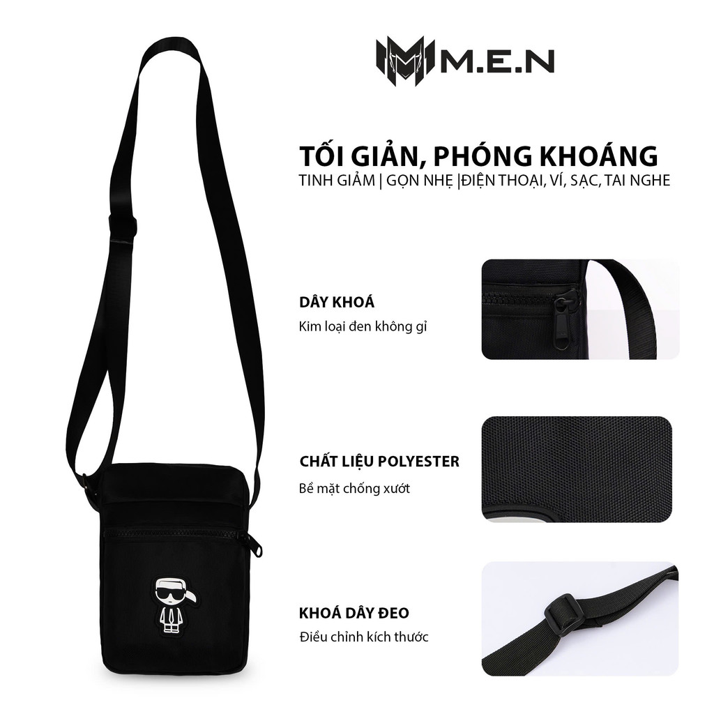 Túi đeo chéo cá tính M.E.N BX1 đen ngầu [HOT TREND]