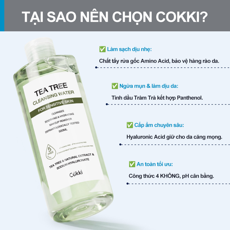 Sử dụng Lọ Dung Dịch Tẩy Trang Cokki trong đời sống