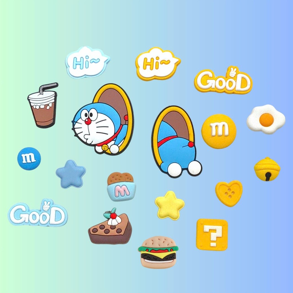 CHARM DORAEMON: SET CÁNH CỬA THẦN KỲ- CHARM GẮN DÉP SIÊU HOT- SẴN NÚT