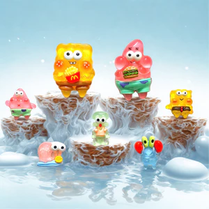 Set charm bọt biển- Bọt biển ăn vặt cute- Set charm dắn dép 7 món siêu đáng yêu- mã hot 2026