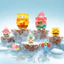 Set charm bọt biển- Bọt biển ăn vặt cute- Set charm dắn dép 7 món siêu đáng yêu- mã hot 2026