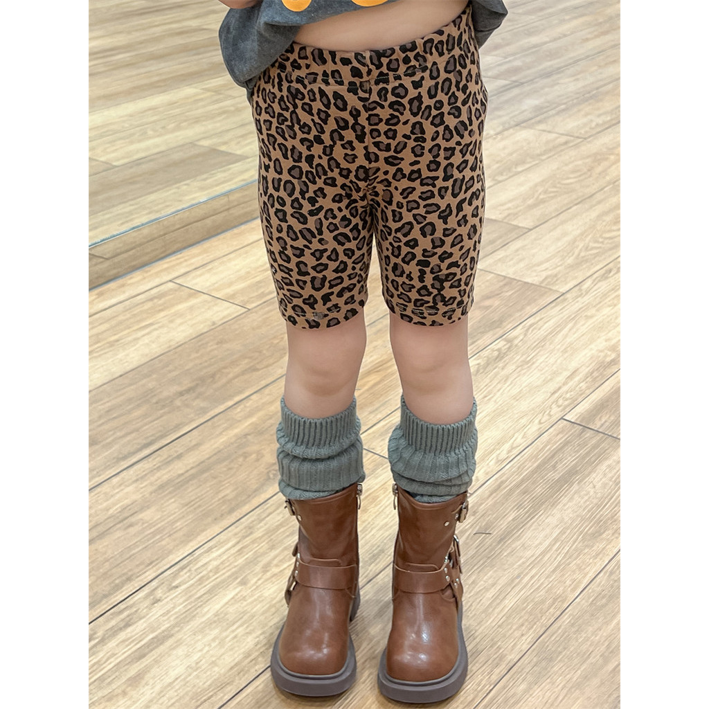 Quần Short Bé Gái Mùa Hè In Da Báo Co Giãn Quần Đi Xe Đạp Size 90-140​ HPPV
