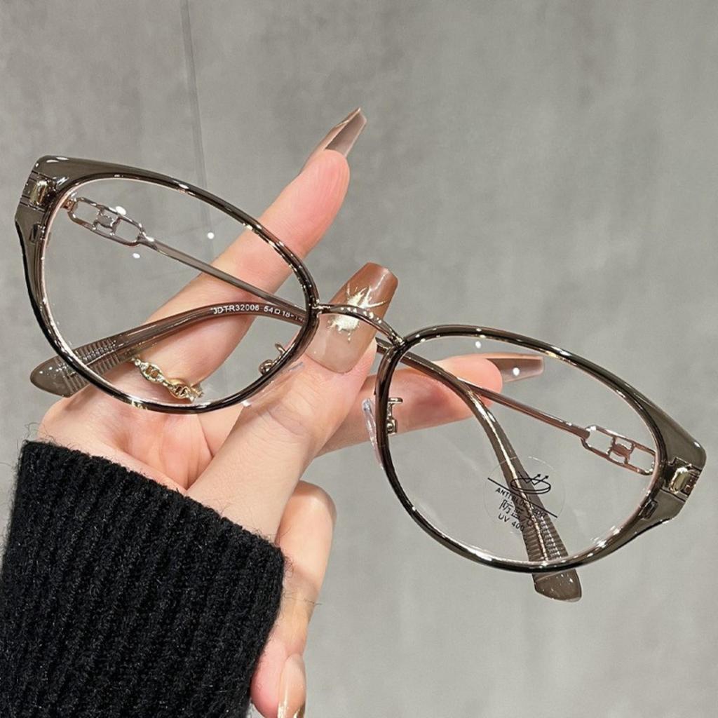 Gọng Kính 951 Hình Bầu Dục Phong Cách Hàn Quốc Dành Cho Nam Và Nữ Khung Tr Độ Rộng 54mm Chống Ánh Sáng