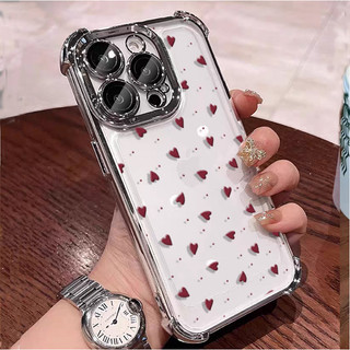 Ốp Lưng Cho Samsung Galaxy S26 Edge S24 S25 Ultra S23 Plus S24FE S25FE Little Love Heart Mạ Mềm Chống Sốc Trong Suốt Dễ Thương