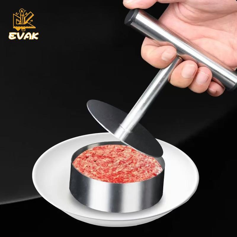 Khuôn ép bánh Hamburger bằng thép không gỉ Alittlesetrtu dùng cho gia đình VN
