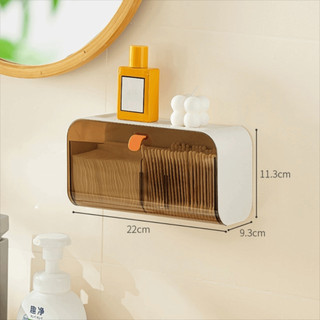 Hộp lưu trữ MEGOCE, Giá đỡ lưu trữ chia treo tường vòng tóc, Thiết kế vỏ sò dây di động Phụ kiện phòng tắm Phòng tắm