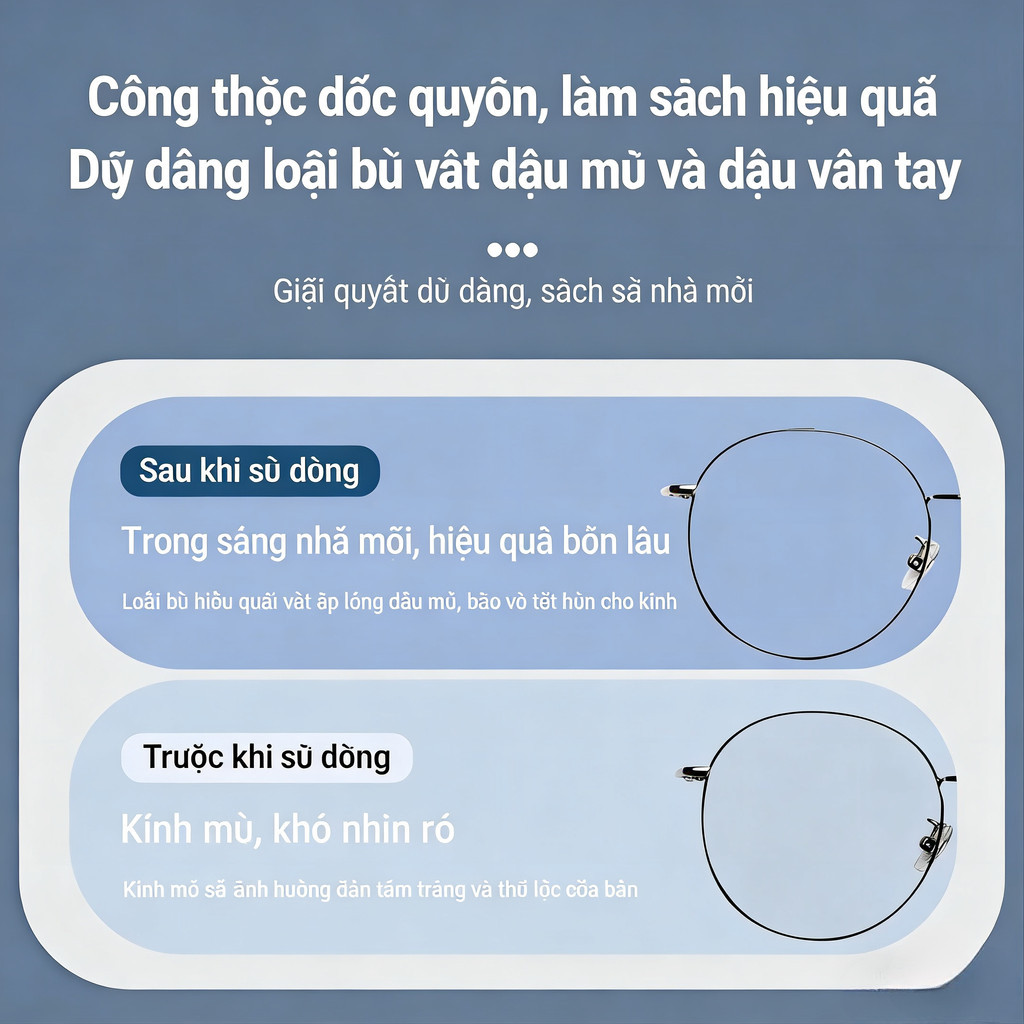 LENSSCAPE-Dung dịch vệ sinh kính mắt 50ml – xịt làm sạch đa năng, dùng cho kính mắt, kính râm, màn hình