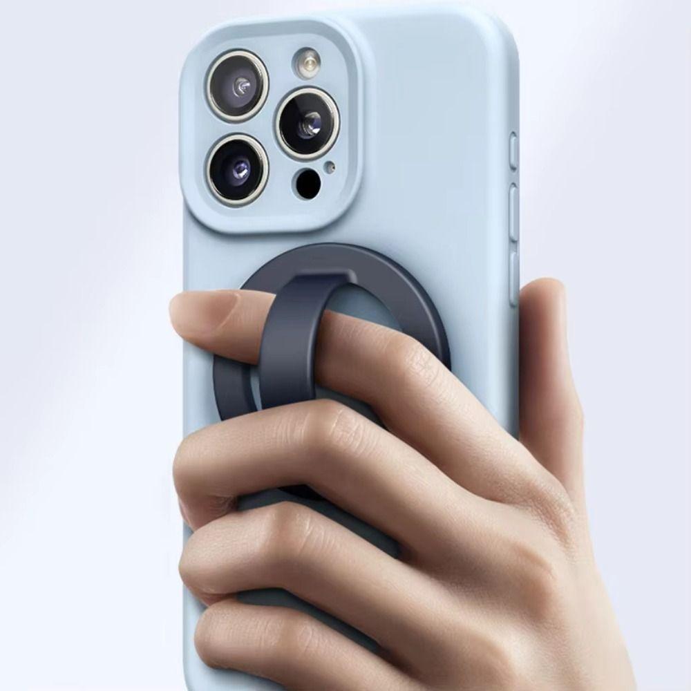 YRBWD Tay Cầm Điện Thoại Từ Tính Chống Rơi Magsafe, Vòng Kim Loại Hấp Phụ Mạnh, Giá Đỡ Di Động Đa Năng Silicon Mềm
