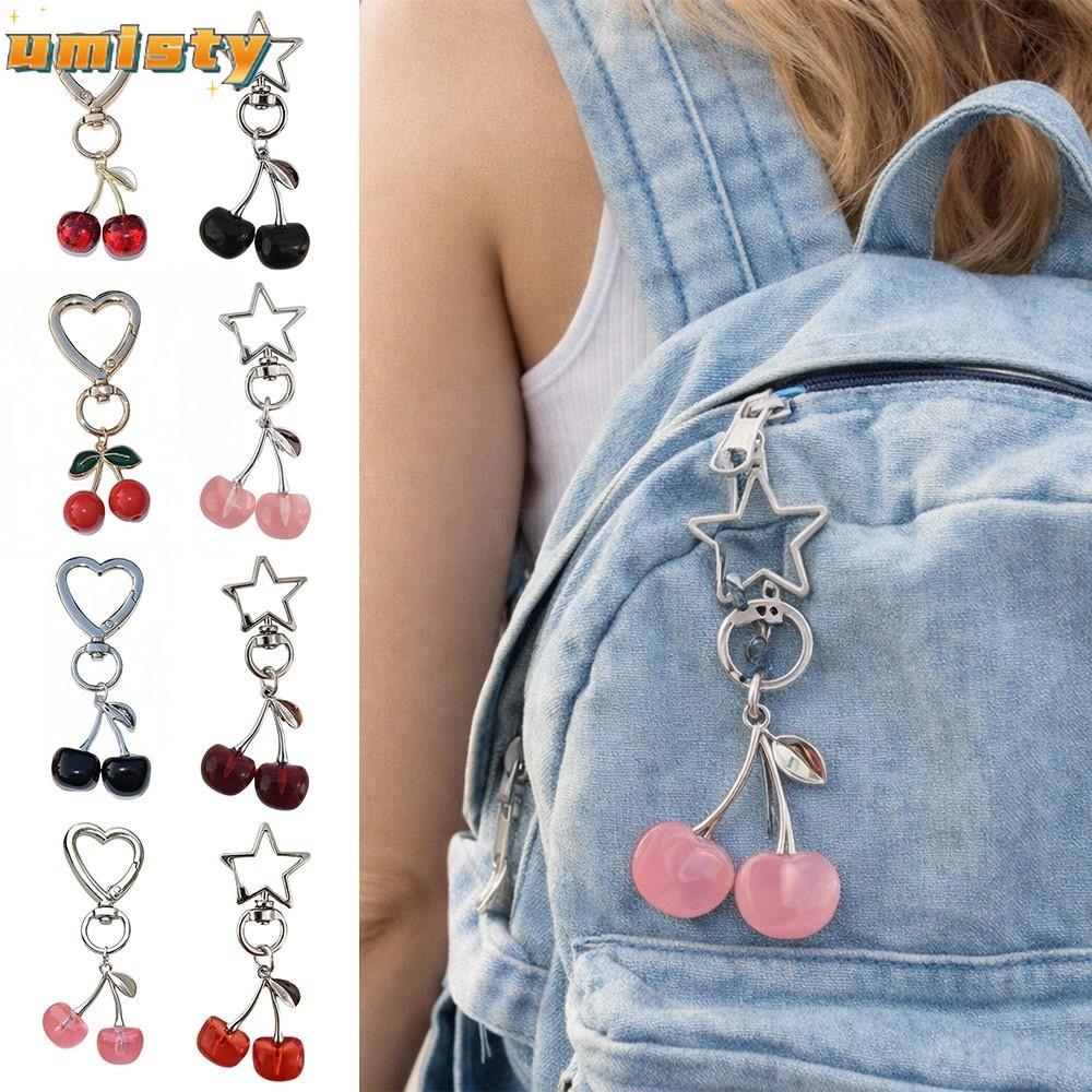 Móc Khóa Trái Cây UMITY, Mô Phỏng Nhựa Trái Cây Anh Đào Móc Khóa, Phụ Kiện Thời Trang DIY Trang Sức Sáng Tạo Túi Phụ Kiện Cho Nữ Bé Gái