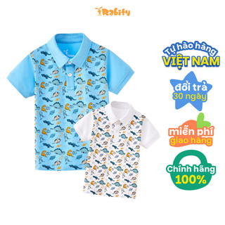 Áo polo thun tay ngắn khủng long bé trai Rabity 901.008